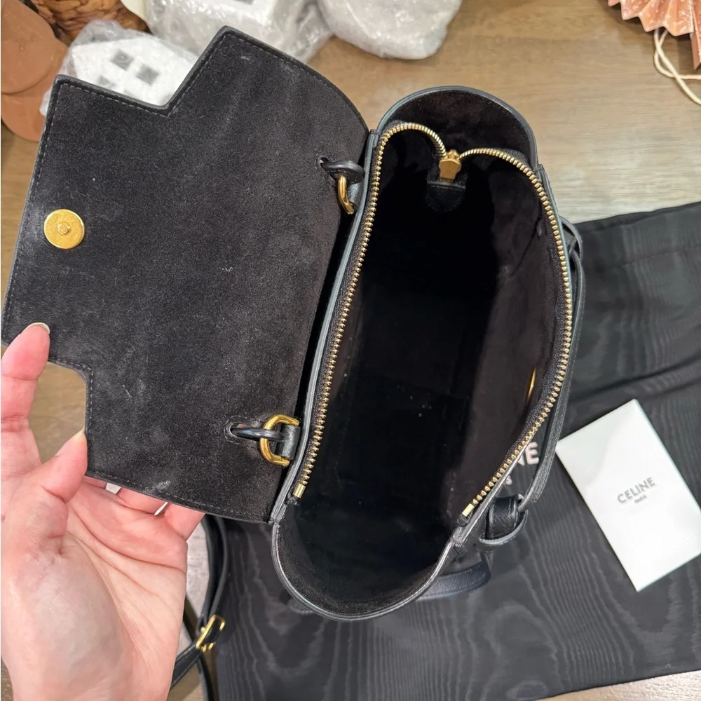 Celine Black nano belt Crossbody Bag - Picture 12 of 16